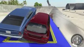 SHREDDER VS 6 CARS ! BEAMNG DRIVE ( BETA VERSION IN DESC. )