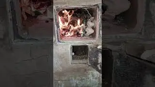 Первый пуск! Печка работает