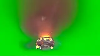 Car Bike Accident Blast Green Screen for movie editing free video