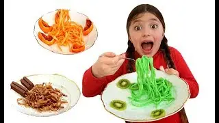 Dominika Cooks and Eats Black Chocolate Noodles and Colorful Noodle Food