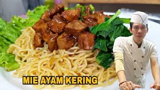 Mie ayam kering, style chinese food || ala nanang kitchen