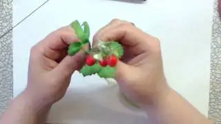 Мастер класс Сборка веточки земляники из фоамирана