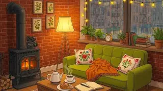 vintage jazz on a soft raining 1950s morning in a cozy New York city | warm ambience to relax