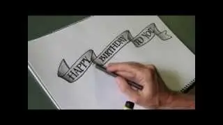 How to draw an easy 'flowing ribbon' shape for your letters