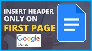 How to Insert a Header Only on the First Page in Google Docs | Easy Tutorial