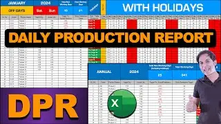 DAILY PRODUCTION Report in Excel 2024 | DPR in Excel | How to make DPR