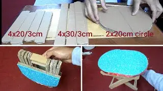 how to make folding table at home with cardboard very easy step by step