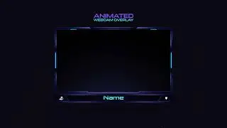 Animated  Webcam Overlay Template || Purple Webcam Overlay Template