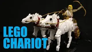 Motorized LEGO Kinetic Apollo Chariot Sculpture by JK Brickworks