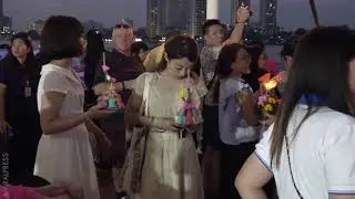 Loy Krathong Festival At Asiatique Riverfront In Bangkok