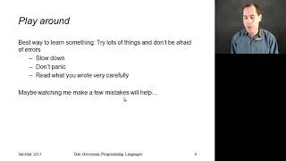 The REPL and Errors - Programming Languages, Part A