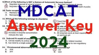 MDCAT Answer Key 2024 Mdcat 2024 Answer key 2024 mdcat paper solution