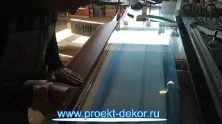 Оклейка профилей водопада
