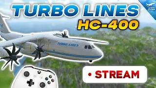 Flying TURBO LINES In TFS - Controlling AI In Turboprop Flight Simulator | XBOX Controller Stream