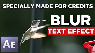 Advanced BLUR Text Effect Animation | Specially made for Credits | Adobe After Effects CS6