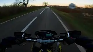 Winter sunset ride | YAMAHA XT660X + AKRAPOVIČ [4K]