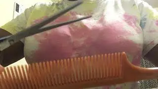 ASMR HAIRCUT w/ mainly scissor sounds, shoo sounds and more!