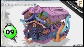 Fusion 360 Modeling V12 Engine EP 09 😍   Full HD