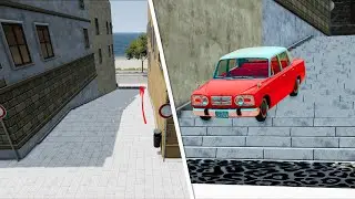 Cars vs Stairs #3 - BeamNG.drive