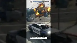 Olha o helicóptero caindo... #gta #gtaoline #gtarp #gtavbrasil #gtaonline #gtaclipes #gtav