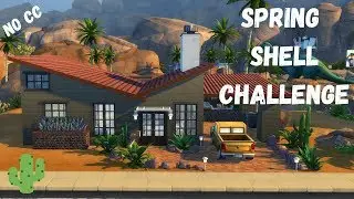 🏡 SPRING SHELL CHALLENGE 🌵 SIMS 4: SPEED BUILD (NO CC)