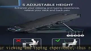 TopMate C5 Laptop Cooling Pad Gaming Notebook Cooler, Laptop Fan Cooling Stand Adjustable Height wi