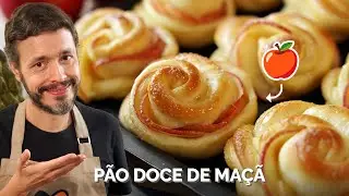 PÃO DOCE DE MAÇÃ - Receita de rosas doces feitas com pétalas de maçã e açúcar