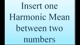 Insert one H M between two numbers