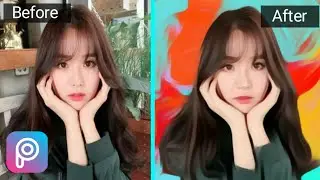 Cara edit foto seperti Lukisan - picsart editing tutorial