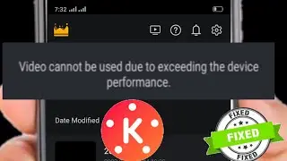 video cannot be used due to exceeding the device performance