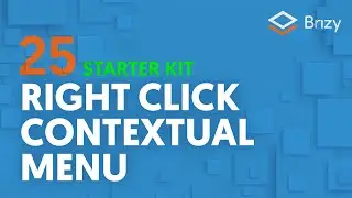 Right Click to the Contextual Menu | Brizy Cloud 2022, Starter Kit 25