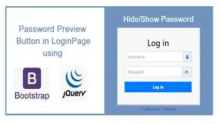 Password Preview Button in Bootstrap Login using jQuery