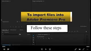 how to import files in adobe premiere pro 