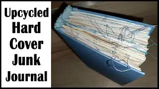 Blue Hard Cover Junk Journals, up to 6 signatures, Writing Journal - Starving Emma