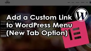 Add a Custom Link to WordPress Menu (New Tab Option)