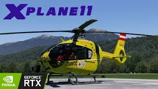 H135 T3 landing at LOJO / Innsbruck LOWI | XPlane 11