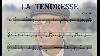 LA TENDRESSE - Bourvil - Accompaniment (Bb)