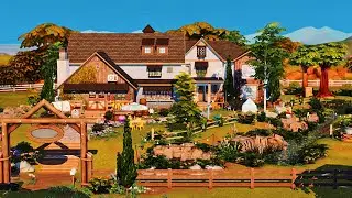 🐴Huge Family Ranch + Restobar🍰 | The Sims 4 - Speed Build (No CC)