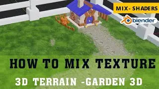 Mix Map in Blander | Height terrain blending in Blender | Garden Path