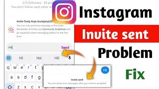 Instagram invite sent problem solve | Invite message problem instagram | 