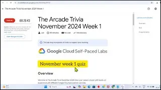 The Arcade Trivia November 2024 Week 1 #quiz answer || #googlecloudarcade #gcp #swags #cloud
