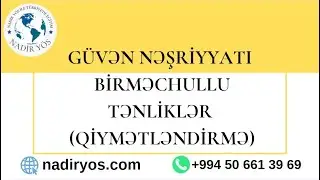 Birməchullu tənliklər #Güvən #Qiymətləndirmə I-II QRUPLAR #2022