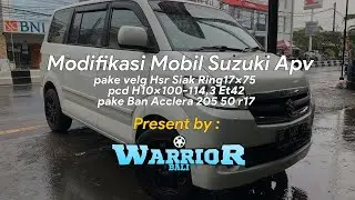 Modifikasi Mobil Suzuki Apv Pake Velg HSR Siak Ring17x75 pcd H10x114,3-100 et42