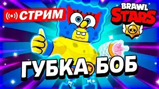 ГУБКА БОБ В БРАВЛ СТАРС!! СТРИМ ПО BRAWL STARS / Brawl Stars