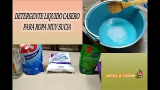 DETERGENTE LIQUIDO CASERO PARA ROPA MUY SUCIA FACIL Y ECONÓMICO #detergente #limpiador #jabon