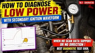 Dihatsu Low Power diagonosis with Secondary ignition waveform test. the best diagonostic test always