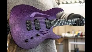 060 Purple Marble Satin