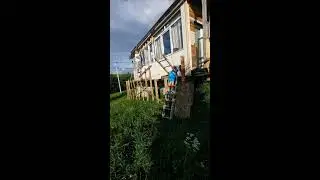 делаю фасад под облицовку  в доме мамы