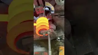 Production method for large springs used in large equipment  #machine #manufacturing #process