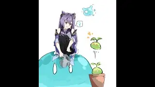 Keqing and slimes - Genshin Impact timelapse
